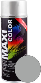 Аэрозольная краска Maxi Color Универсальная бело-алюминиевый RAL 9006 глянцевая 400 мл