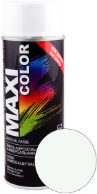 Аэрозольная краска Maxi Color Универсальная сигнальный белый RAL 9003 глянцевая 400 мл