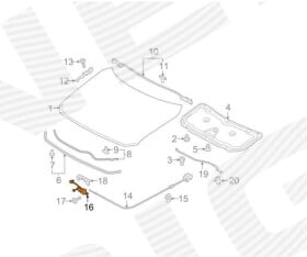 Замок капота Signeda pmz22060b