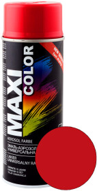 Аэрозольная краска Maxi Color Универсальная транспортный красный RAL 3020 глянцевая 400 мл
