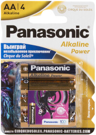 Батарейка Panasonic Alkaline Power LR6REB/4BPSCDS AA (пальчиковая) 1,5 V 4 шт