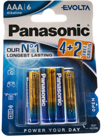 Батарейка Panasonic Evolta LR03EGE/6B2F AAA (мизинчиковая) 1,5 V 6 шт