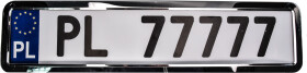 Рамка номерного знака Winso 142000 цвет серебристый хромированная сталь