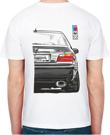 Футболка чоловіча Avtolife класична BMW E36 MotorSport White біла принт ззаду