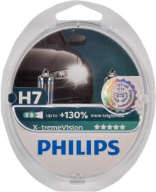 Автолампа Philips X-tremeVision H7 PX26d 55 W прозрачная 12972XVS2