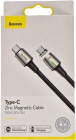 Кабель Baseus Zinc Magnetic CATXC-K01 type-C - type-C 1,2 м
