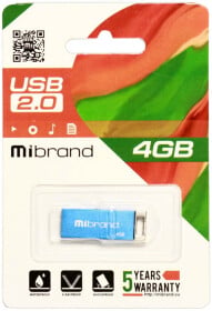 Флешка Mibrand Chameleon 4 ГБ
