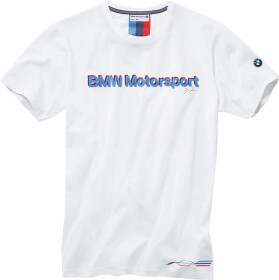 Футболка мужская BMW классическая BMW Motorsport белый спереди
