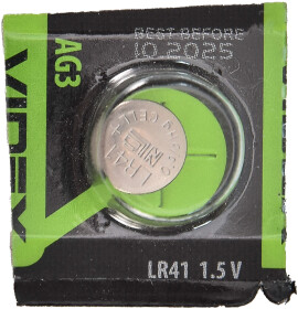 Батарейка Videx AG3 LR41 1,5 V 1 шт