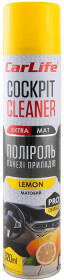 Полироль для салона Carlife Cockpit Cleaner Extra Mat лимон 320 мл