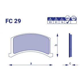 Тормозные колодки FriCo FC29