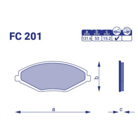 Гальмівні колодки FriCo FC201