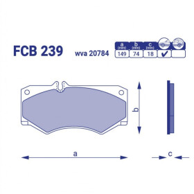 Тормозные колодки FriCo FCB239