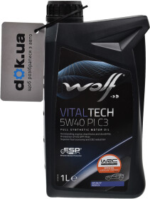 Моторное масло Wolf Vitaltech PI C3 5W-40 синтетическое