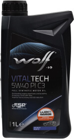 Моторное масло Wolf Vitaltech PI C3 5W-40 синтетическое