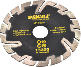 Круг відрізний Sigma Deep Cut 1923021 115 мм