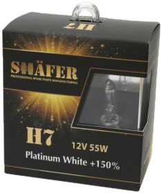 Автолампа Shafer Platinum White +150% H7 PX26d 55 W прозрачная SL3007P