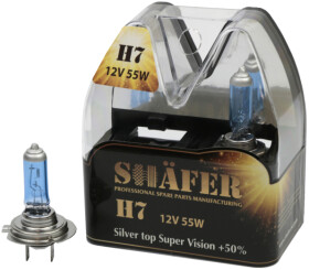 Автолампа Shafer Silver top Super Vision +50% H7 PX26d 55 W світло-блакитна SL3007S