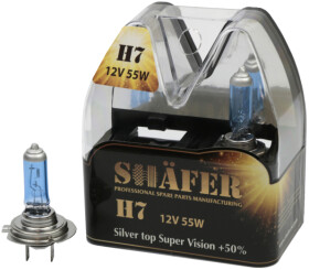 Автолампа Shafer Silver top Super Vision +50% H7 PX26d 55 W светло-голубая SL3007S