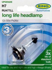 Автолампа Ring Lifetime Long Life H7 PX26d 55 W прозрачная REU477LL