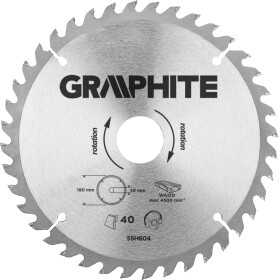 Круг отрезной Graphite 55H604 180 мм