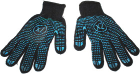 Рукавички робочі Zollex хб з точками ПВХ чорні