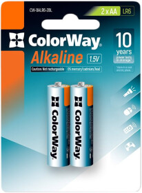 Батарейка Color Way Alkaline Power CW-BALR06-2BL AA (пальчиковая) 1,5 V 2 шт