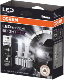 Автолампа Osram LEDriving HL Bright H1 P14,5s 13 W 64150DWBRT-2HFB