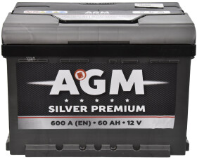 Аккумулятор AGM 6 CT-60-L Silver Premium AKBLU1052