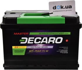 Аккумулятор DECARO 6 CT-75-L Master 67531m