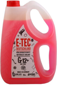 Готовый антифриз E-TEC Glycsol Long Life G12+ красный -38 °C