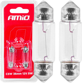 Автолампа Amio Festoon C5W SV8,5-8 5 W прозора 03348