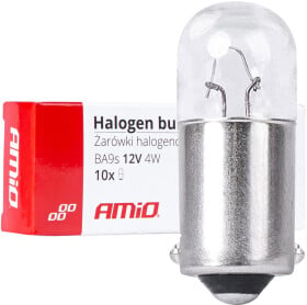 Автолампа Amio T4W BA9s 4 W прозрачная 03370