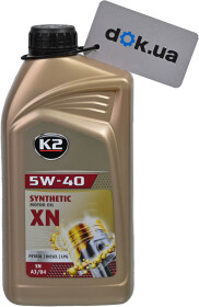 Моторна олива K2 XN 5W-40 синтетична