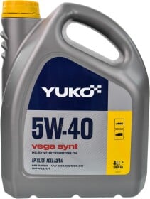 Моторное масло Yuko Vega Synt 5W-40 синтетическое