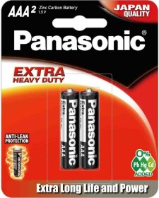 Батарейка Panasonic R03PT/2B AAA (мизинчиковая) 1,5 V 2 шт