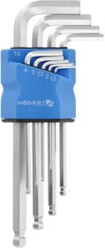 Набор ключей шестигранных Hoegert Technik HT1W825 1,5-10 мм с шарообразным наконечником 9 шт