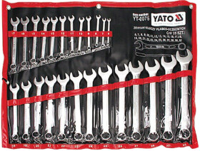 Набор ключей рожково-накидных Yato YT-0075 6-32 мм 25 шт
