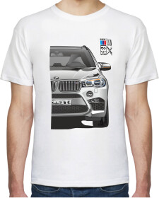 Футболка чоловіча Avtolife класична BMW X5 F85 MotorSport White біла принт спереду