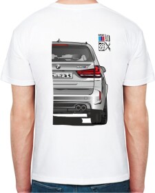 Футболка мужская Avtolife классическая BMW X5 F85 MotorSport White белая принт сзади