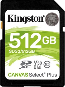 Карта памяти Kingston Canvas Select Plus SDXC 512 ГБ