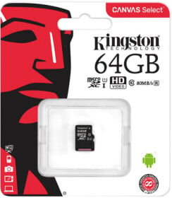 Карта памяти Kingston Canvas Select microSDXC 64 ГБ