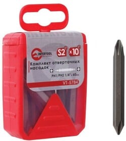 Набор бит Intertool VT-5784 10 шт.
