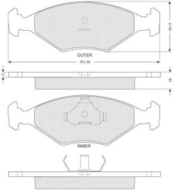 Тормозные колодки Starline BDS221