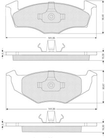 Гальмівні колодки Starline BDS072