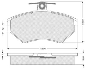 Тормозные колодки Starline BDS052