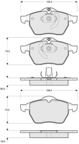 Тормозные колодки Starline BDS122