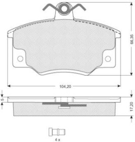 Тормозные колодки Starline BDS029