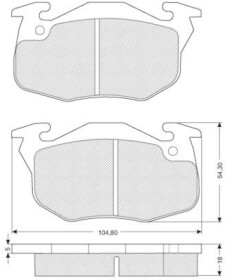 Тормозные колодки Starline BDS107