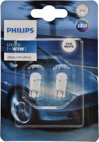 Автолампа Philips Ultinon Pro3000 W5W W2,1x9,5d 0,6 W біла 11961U30CWB2